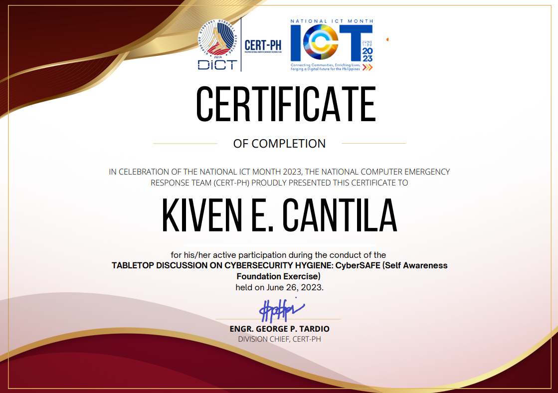 Certificate 5